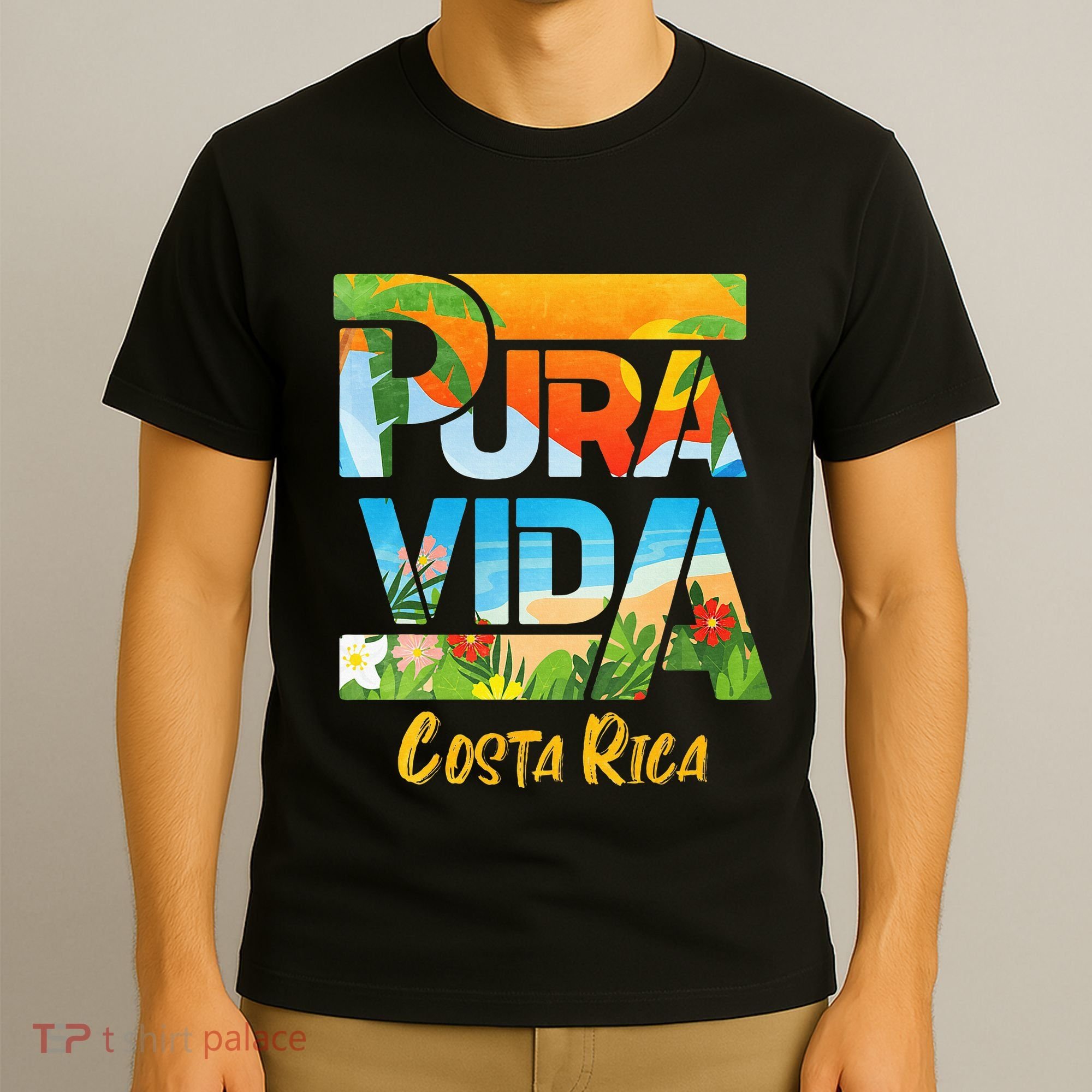 Pura Vida Costa Rica Souvenir Cool Central America Travel T-Shirt