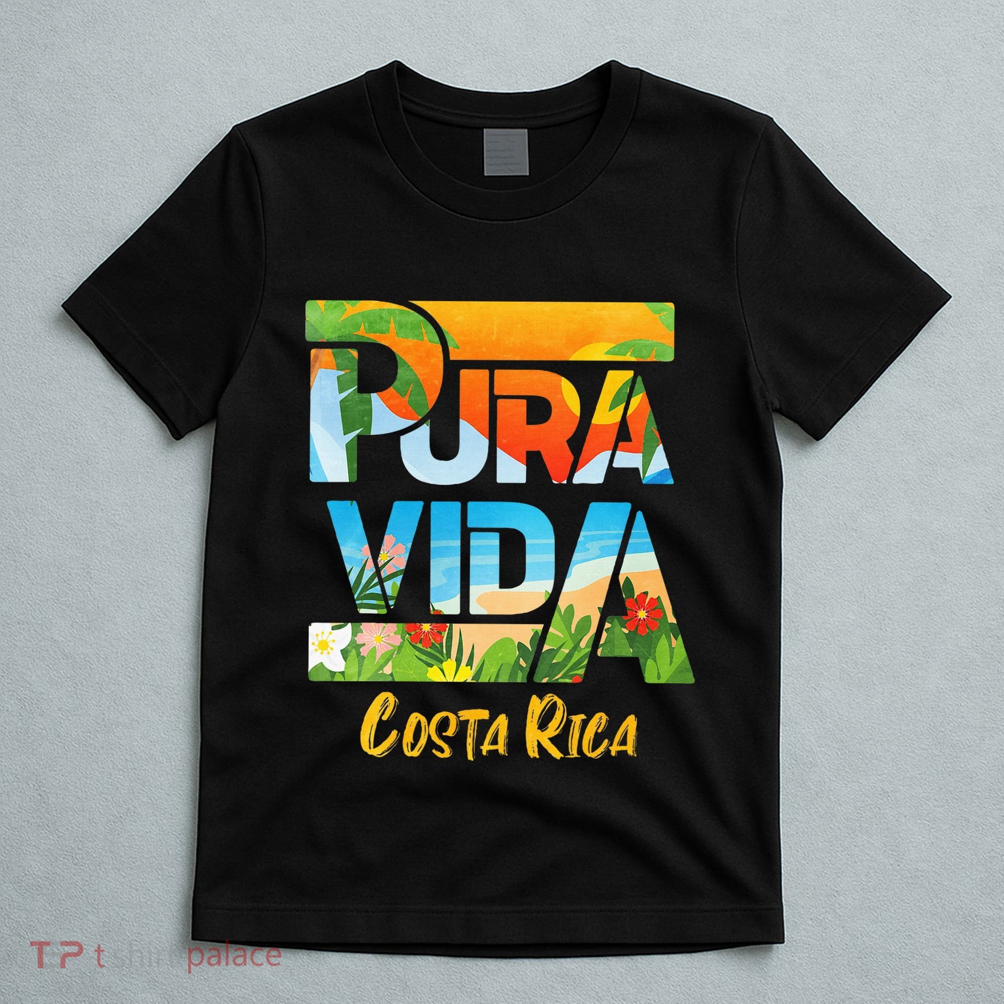 Pura Vida Costa Rica Souvenir Cool Central America Travel T-Shirt