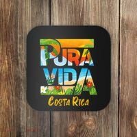 Pura Vida Costa Rica Souvenir Cool Central America Travel Coaster thumb 0