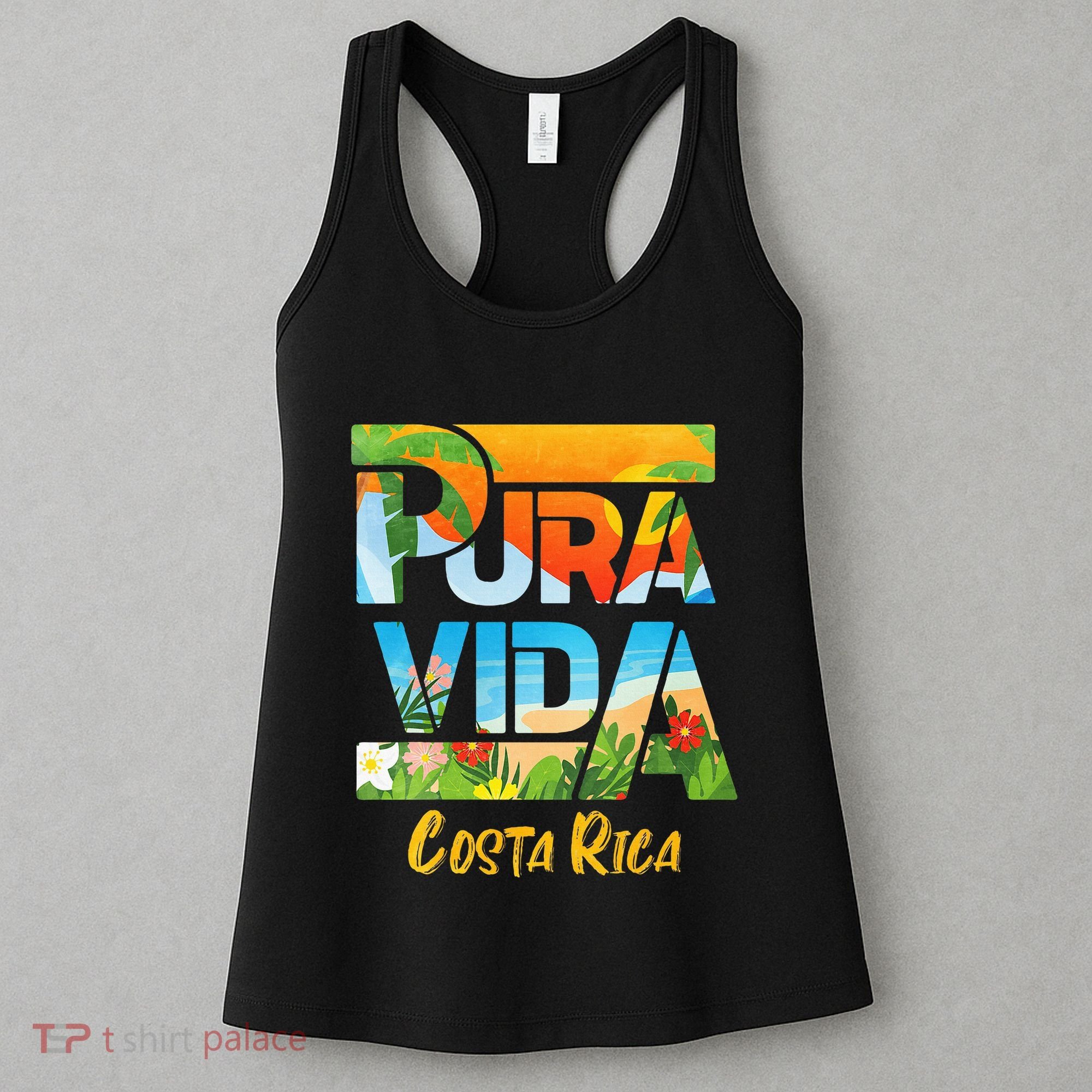 Pura Vida Costa Rica Souvenir Cool Central America Travel Women's Tank Top