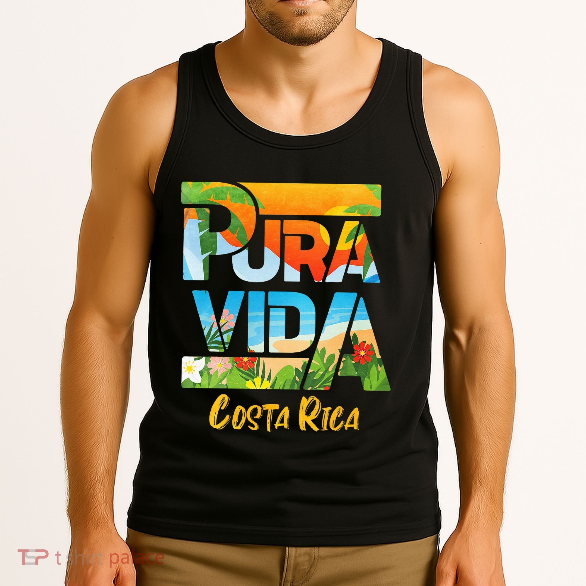 Pura Vida Costa Rica Souvenir Cool Central America Travel Tank Top