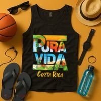 Pura Vida Costa Rica Souvenir Cool Central America Travel Tank Top thumb 4