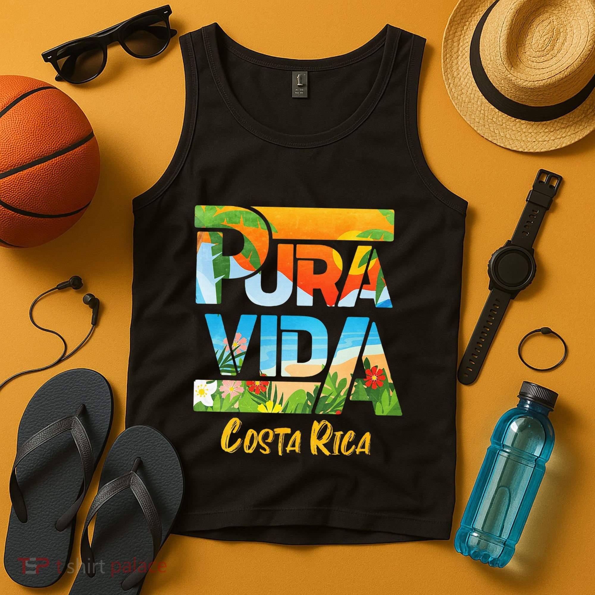 Pura Vida Costa Rica Souvenir Cool Central America Travel Tank Top