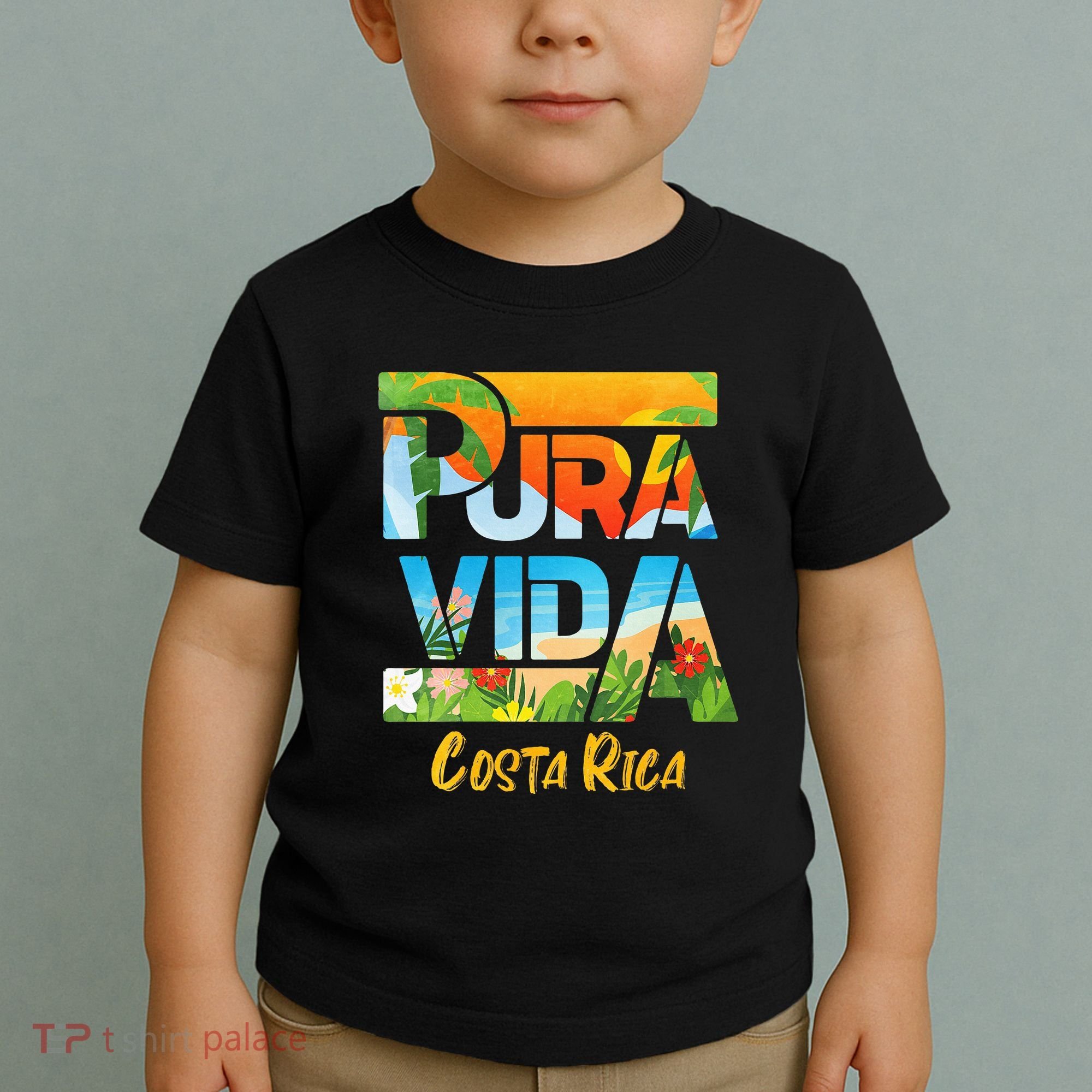 Pura Vida Costa Rica Souvenir Cool Central America Travel Toddler T-Shirt