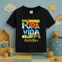 Pura Vida Costa Rica Souvenir Cool Central America Travel Toddler T-Shirt thumb 3