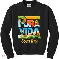 Pura Vida Costa Rica Souvenir Cool Central America Travel Kids Sweatshirt thumb 0