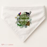 Pura Vida Costa Rica ! Party Animals! USA-Made Doggie Bandana thumb 0