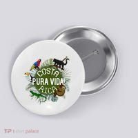 Pura Vida Costa Rica ! Party Animals! Button thumb 0