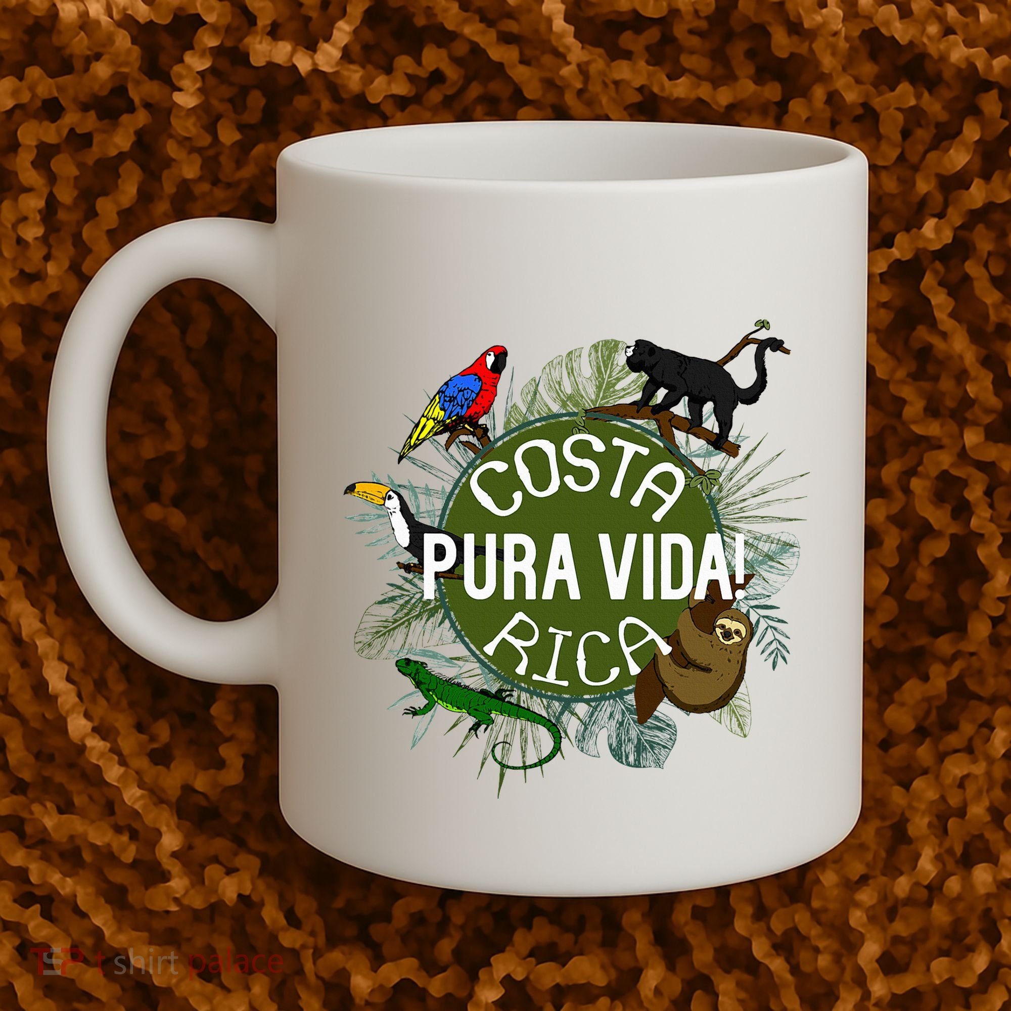Pura Vida Costa Rica ! Party Animals! Coffee Mug
