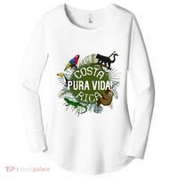 Pura Vida Costa Rica ! Party Animals! Women's Perfect Tri Tunic Long Sleeve Shirt thumb 0