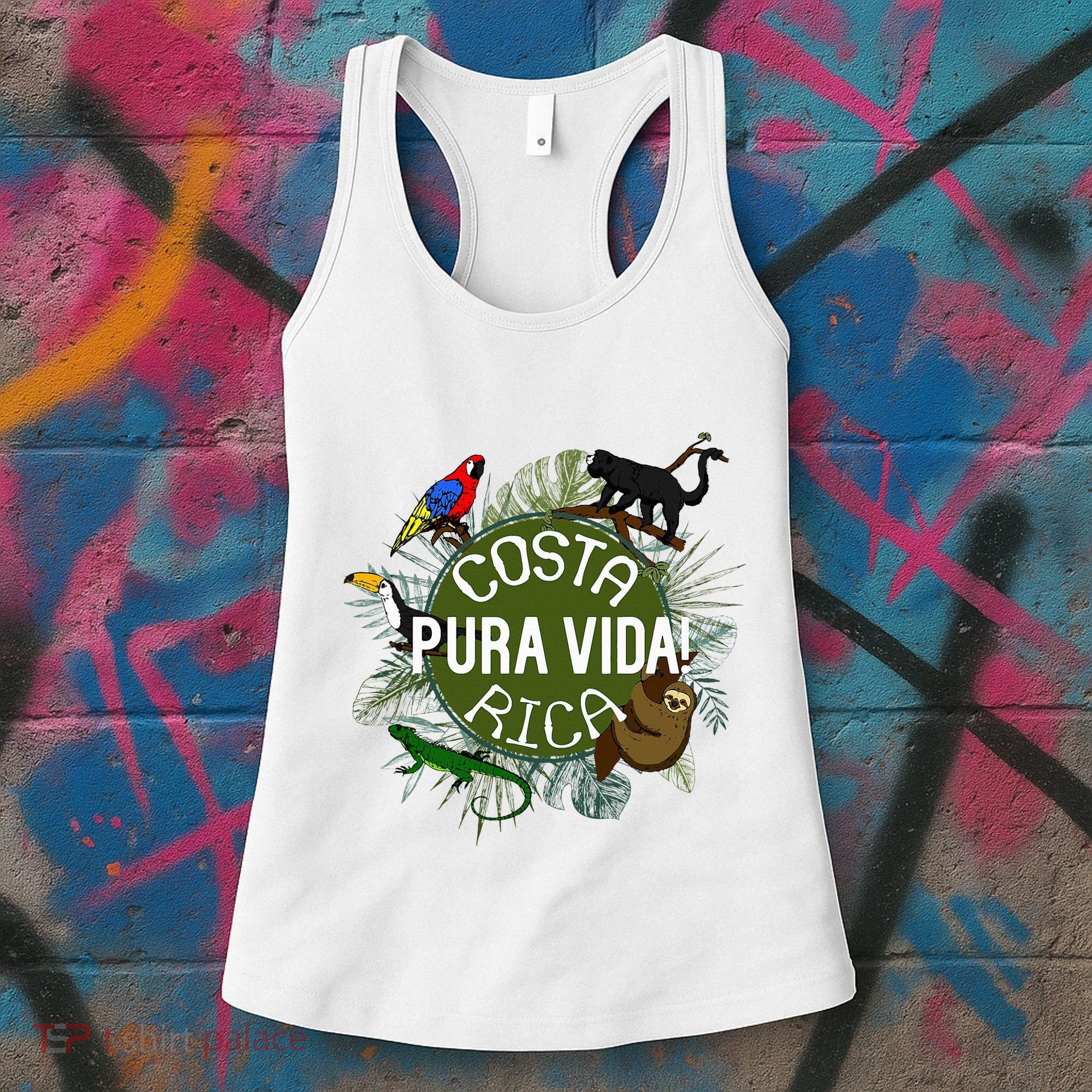 Pura Vida Costa Rica ! Party Animals! Women's Tank Top
