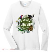 Pura Vida Costa Rica ! Party Animals! Women's Long Sleeve Shirt thumb 0