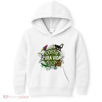 Pura Vida Costa Rica ! Party Animals! Kids Hoodie thumb 0