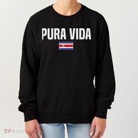 Pura Vida Costa Rican Slang Costa Rica Flag Women's Sweatshirt thumb 0
