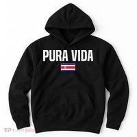 Pura Vida Costa Rican Slang Costa Rica Flag Hoodie thumb 0