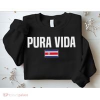 Pura Vida Costa Rican Slang Costa Rica Flag Sweatshirt thumb 2