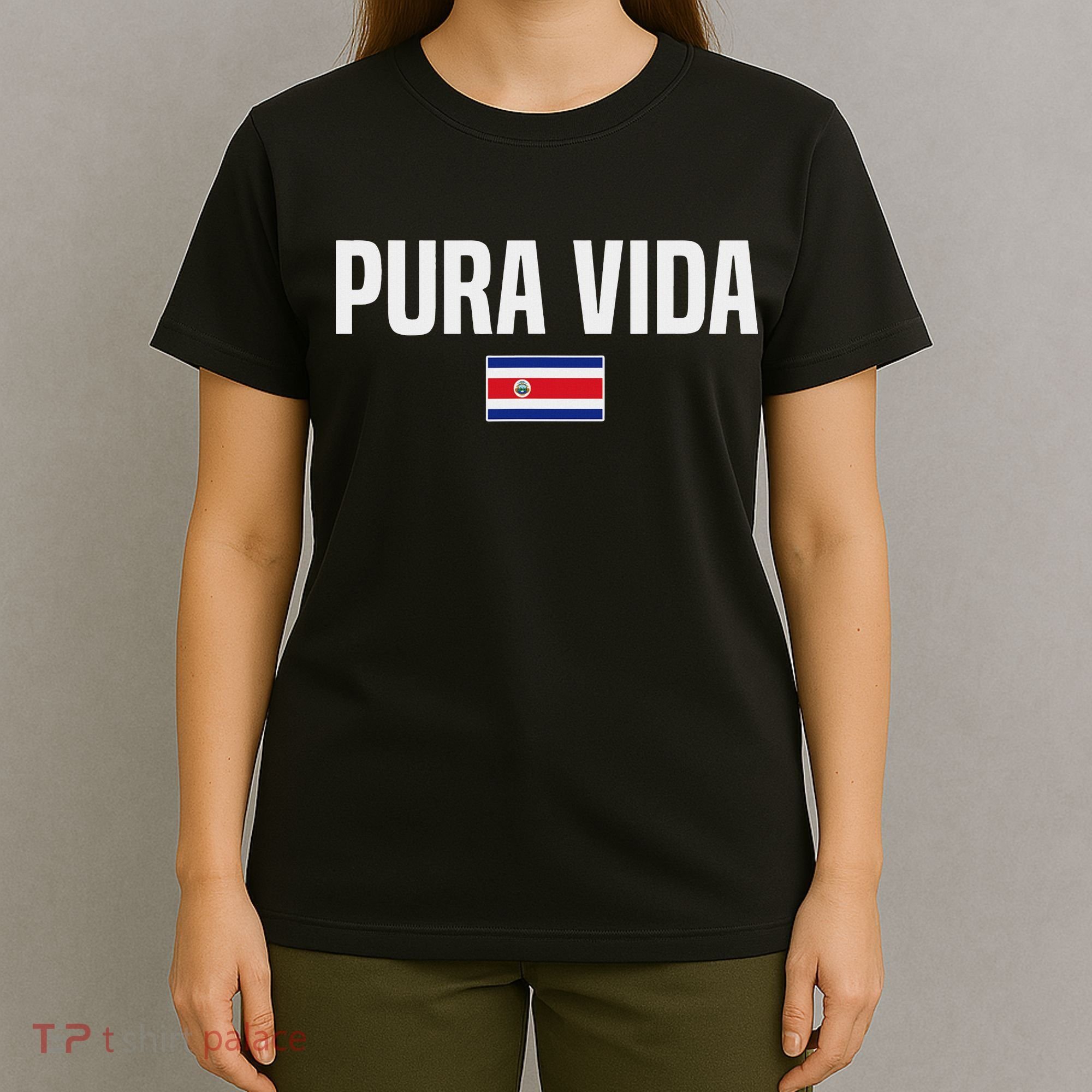 Pura Vida Costa Rican Slang Costa Rica Flag T-Shirt