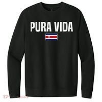 Pura Vida Costa Rican Slang Costa Rica Flag V.I.T. Fleece Crew Sweatshirt thumb 0