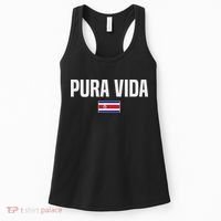 Pura Vida Costa Rican Slang Costa Rica Flag Women's Tank Top thumb 0