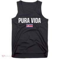 Pura Vida Costa Rican Slang Costa Rica Flag Tank Top thumb 0
