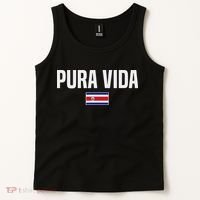 Pura Vida Costa Rican Slang Costa Rica Flag Tank Top thumb 2