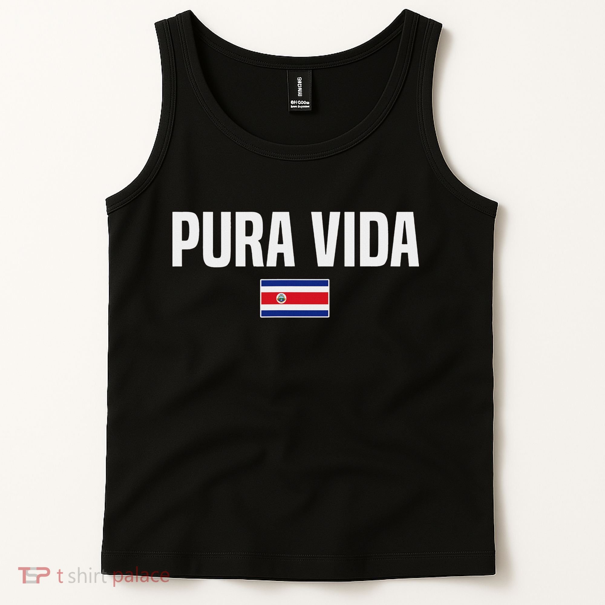 Pura Vida Costa Rican Slang Costa Rica Flag Tank Top