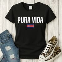 Pura Vida Costa Rican Slang Costa Rica Flag Women's T-Shirt thumb 3