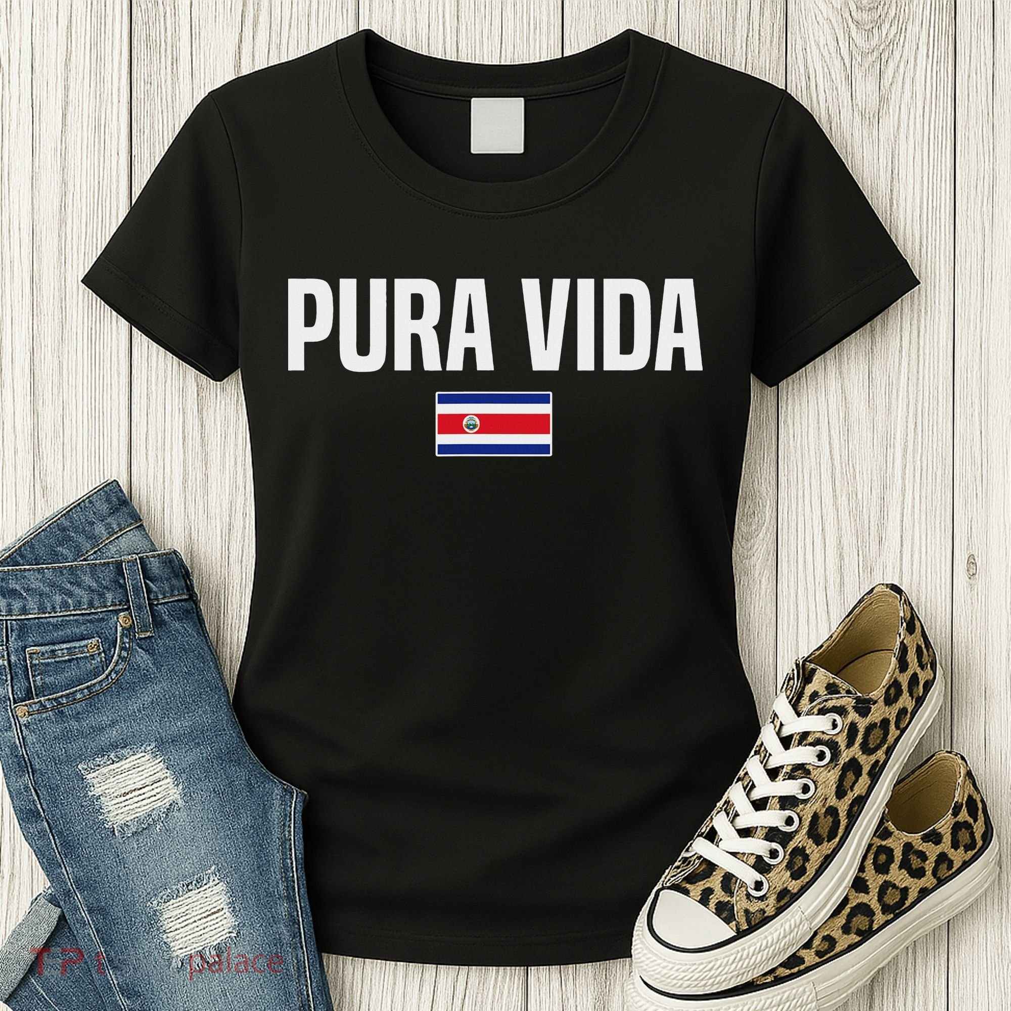 Pura Vida Costa Rican Slang Costa Rica Flag Women's T-Shirt