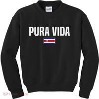 Pura Vida Costa Rican Slang Costa Rica Flag Kids Sweatshirt thumb 0