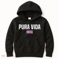 Pura Vida Costa Rican Slang Costa Rica Flag Kids Hoodie thumb 0