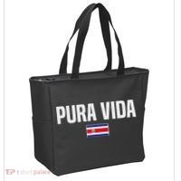 Pura Vida Costa Rican Slang Costa Rica Flag Tote Bag thumb 2
