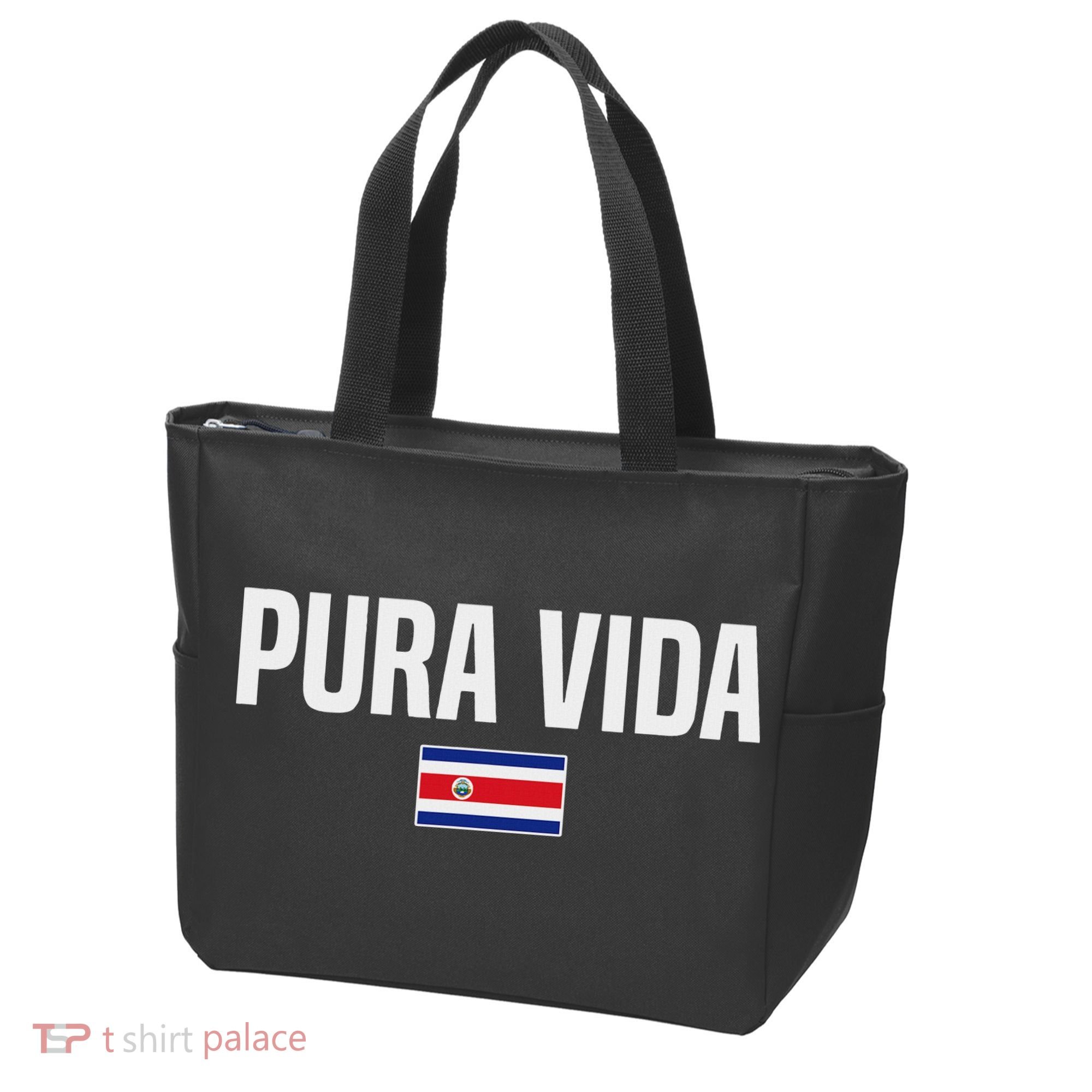 Pura Vida Costa Rican Slang Costa Rica Flag Tote Bag