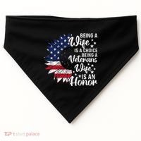 Patriotic Veterans Day Being A Veterans Wife Is An Honor USA-Made Doggie Bandana thumb 0