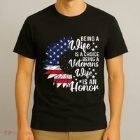 Patriotic Veterans Day Being A Veterans Wife Is An Honor T-Shirt thumb 3