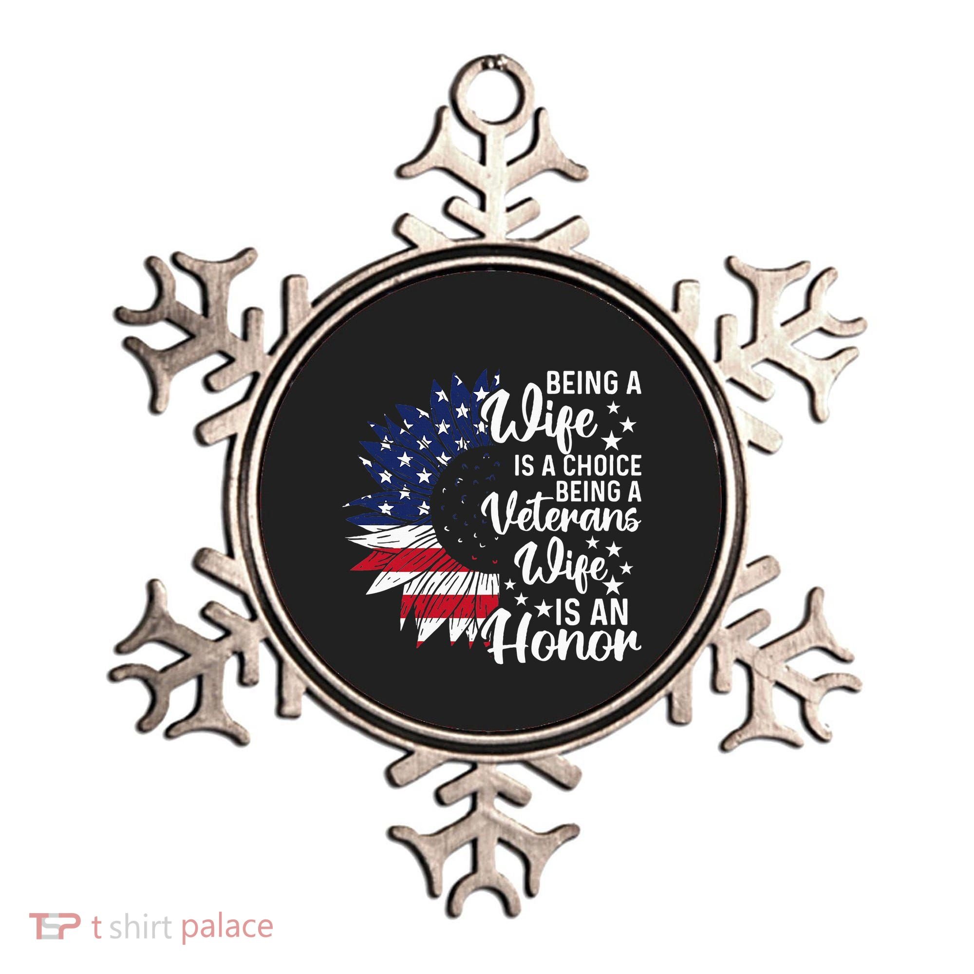 Patriotic Veterans Day Being A Veterans Wife Is An Honor Ornament