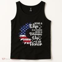 Patriotic Veterans Day Being A Veterans Wife Is An Honor Tank Top thumb 2