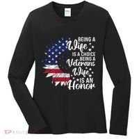 Patriotic Veterans Day Being A Veterans Wife Is An Honor Women's Long Sleeve Shirt thumb 0