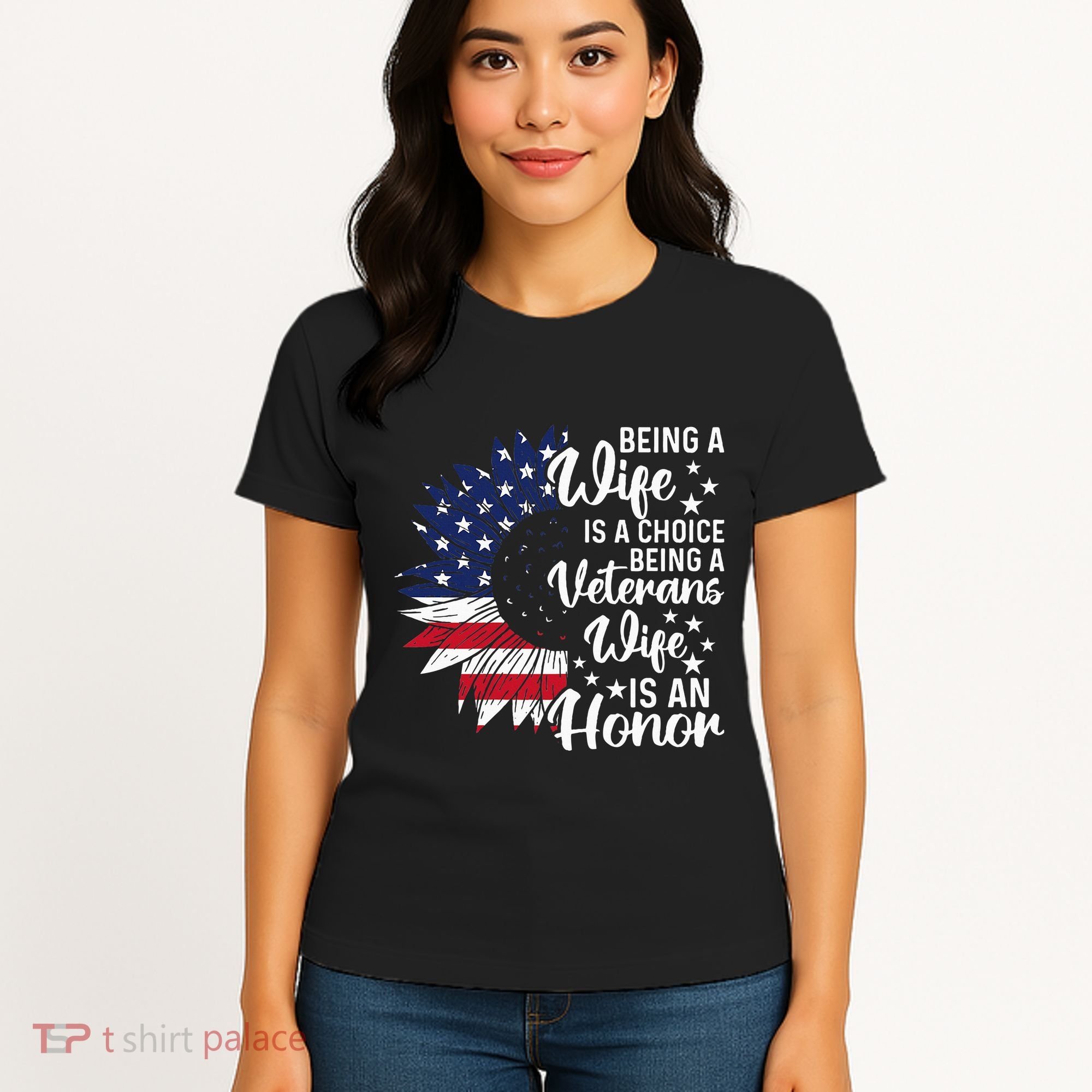 Patriotic Veterans Day Being A Veterans Wife Is An Honor Women's T-Shirt