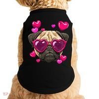 Pug Valentines Day Heart Pug Dog Lover Doggie Tank thumb 0