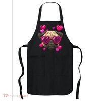 Pug Valentines Day Heart Pug Dog Lover Apron thumb 0
