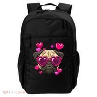 Pug Valentines Day Heart Pug Dog Lover Backpack thumb 0