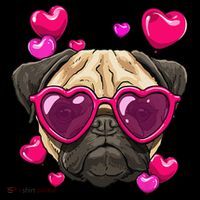 Pug Valentines Day Heart Pug Dog Lover Coffee Mug thumb 5