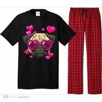 Pug Valentines Day Heart Pug Dog Lover Pajama Set thumb 0