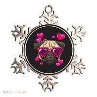 Pug Valentines Day Heart Pug Dog Lover Ornament thumb 0