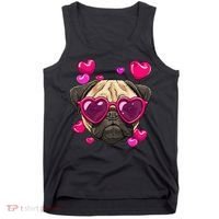 Pug Valentines Day Heart Pug Dog Lover Tank Top thumb 0