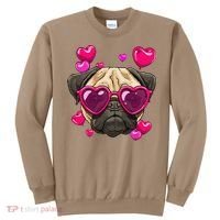 Pug Valentines Day Heart Pug Dog Lover Sweatshirt thumb 0