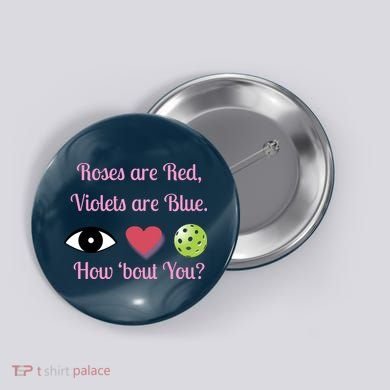 Pickleball Valentines Day, Fun Pickleball, Pickleball Heart Button