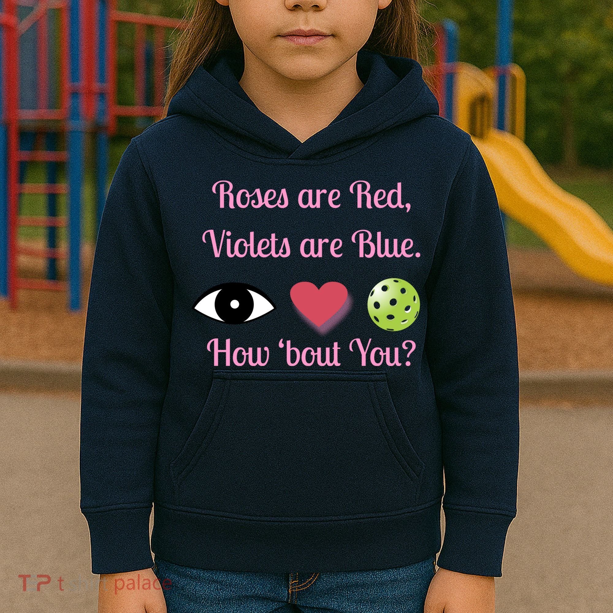 Pickleball Valentines Day, Fun Pickleball, Pickleball Heart Kids Hoodie