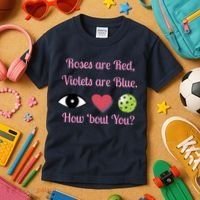 Pickleball Valentines Day, Fun Pickleball, Pickleball Heart Kids T-Shirt thumb 3