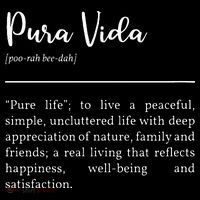 Pura Vida Definition In White Typographic Women's Hoodie thumb 2